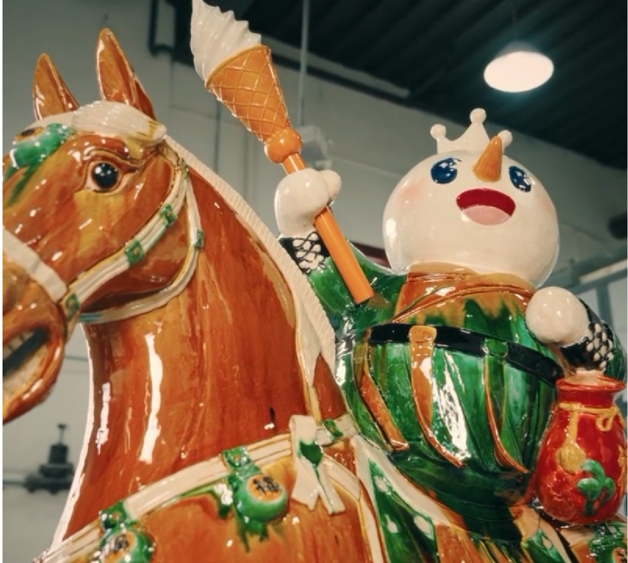雪王把自己做成了唐三彩